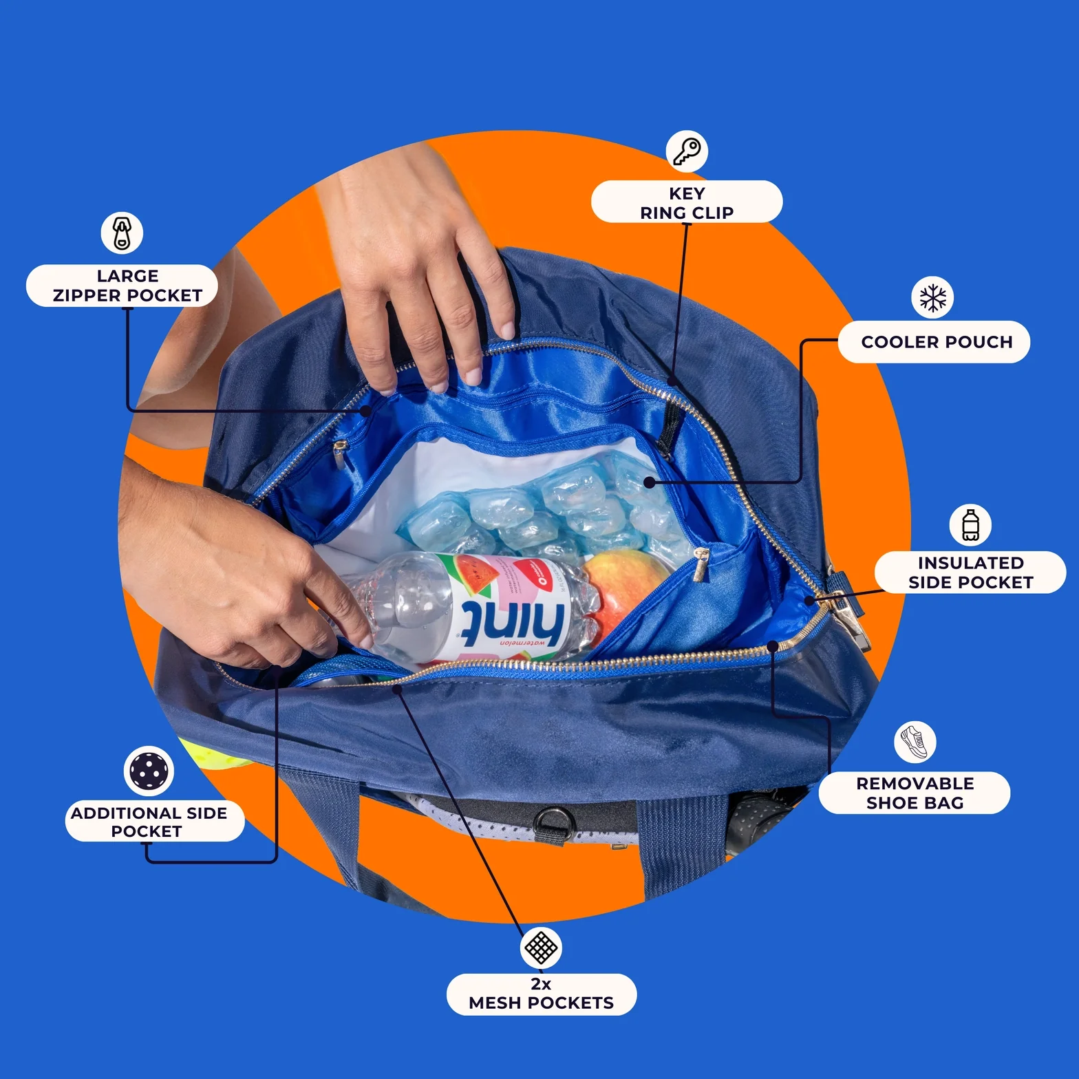3 in 1 Pickleball Bag - Tote, Backpack, Crossbody - Image 7