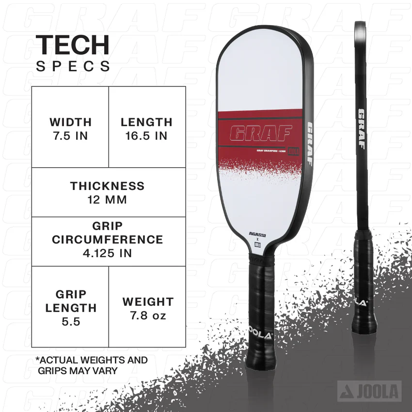 JOOLA Steffi Graf Champion Fiberglass Pickleball Paddle - 12mm - Image 3