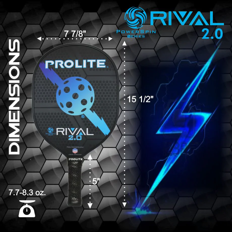 Prolite Rival PowerSpin 2.0 Pickleball Paddle - Purple - Image 3