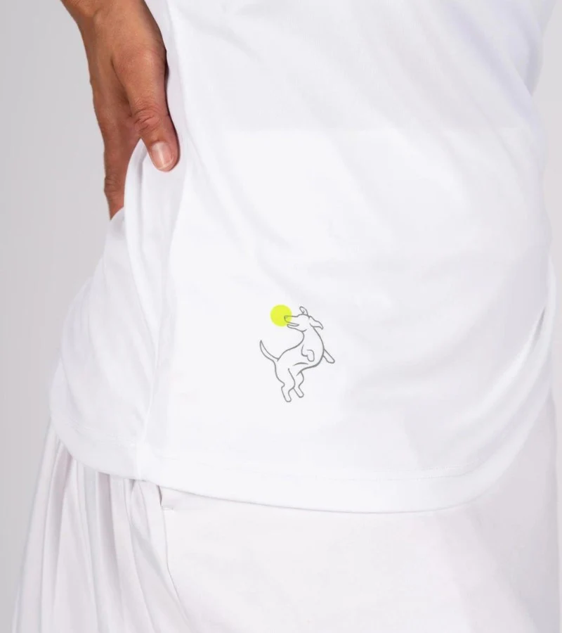 Swinton Kitchen's Closed Women's Pickleball Performance Tank White - Image 3